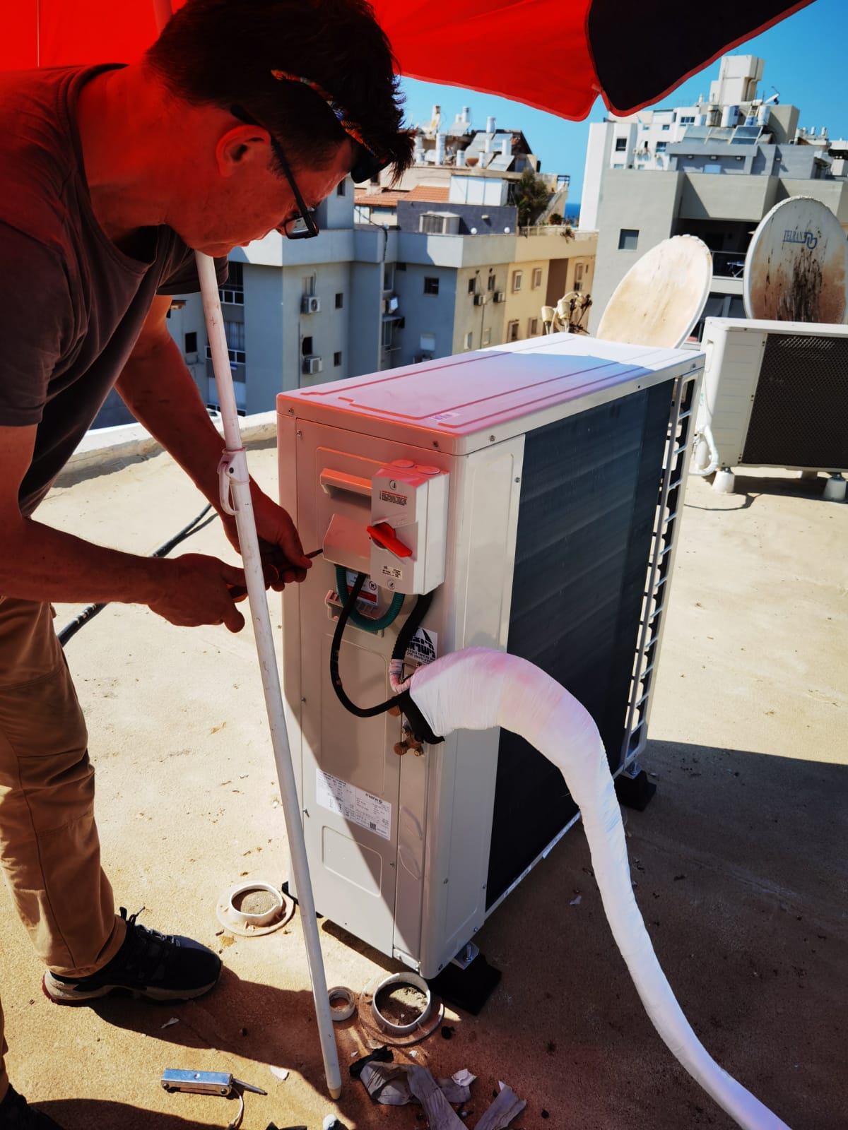 Установка наружного блока кондиционера